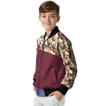 custom florida state seminoles camouflage splash garnet bomber jacket best selling