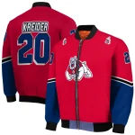 custom fresno state bulldogs chevron style red bomber jacket best selling