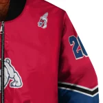 custom fresno state bulldogs chevron style red bomber jacket best selling