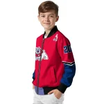 custom fresno state bulldogs chevron style red bomber jacket best selling