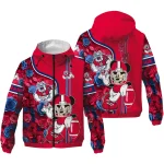 custom fresno state bulldogs football micky mouse red windbreaker jacket best selling