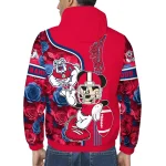 custom fresno state bulldogs football micky mouse red windbreaker jacket best selling