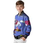 custom fresno state bulldogs mario blocks blue black varsity jacket best selling