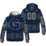 custom georgetown hoyas cat eyes blue windbreaker jacket best selling