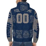 custom georgetown hoyas cat eyes blue windbreaker jacket best selling