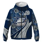 custom georgia southern eagles blossoms helmet blue windbreaker jacket best selling
