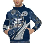 custom georgia southern eagles blossoms helmet blue windbreaker jacket best selling
