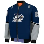 custom georgia southern eagles chevron style blue bomber jacket best selling