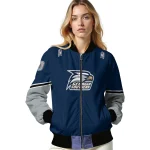 custom georgia southern eagles chevron style blue bomber jacket best selling