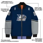 custom georgia southern eagles chevron style blue bomber jacket best selling