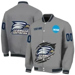 custom georgia southern eagles feral slash grey varsity jacket best selling