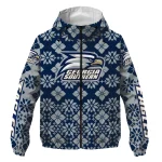 custom georgia southern eagles geometric blossom blue windbreaker jacket best selling