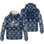 custom georgia southern eagles geometric blossom blue windbreaker jacket best selling