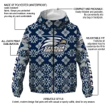 custom georgia southern eagles geometric blossom blue windbreaker jacket best selling