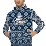 custom georgia southern eagles geometric blossom blue windbreaker jacket best selling