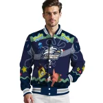 custom georgia southern eagles spongebob playtime blue varsity jacket best selling
