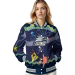 custom georgia southern eagles spongebob playtime blue varsity jacket best selling