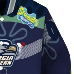custom georgia southern eagles spongebob playtime blue varsity jacket best selling