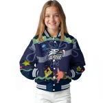custom georgia southern eagles spongebob playtime blue varsity jacket best selling