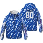custom georgia state panthers abstract streaks blue windbreaker jacket best selling