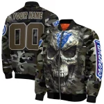 custom georgia state panthers camouflage skull camouflage bomber jacket best selling