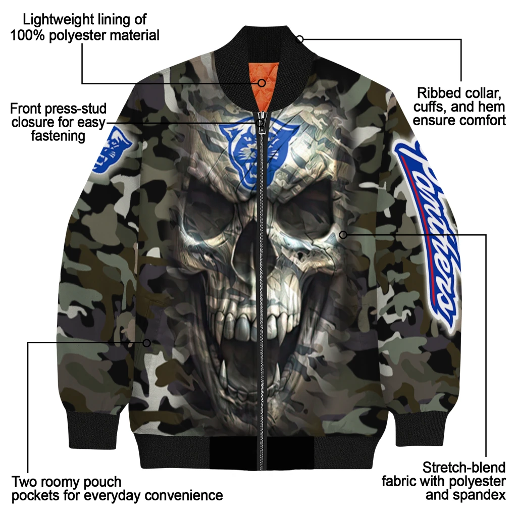 custom georgia state panthers camouflage skull camouflage bomber jacket new arrival custom georgia state panthers camouflage skull camouflage bomber jacket new arrival