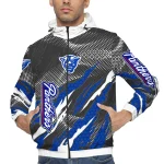 custom georgia state panthers claw mesh blue gray windbreaker jacket best selling
