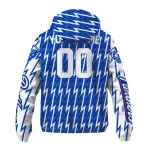 custom georgia state panthers lightning strike grid blue windbreaker jacket best selling
