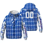 custom georgia state panthers lightning strike grid blue windbreaker jacket best selling