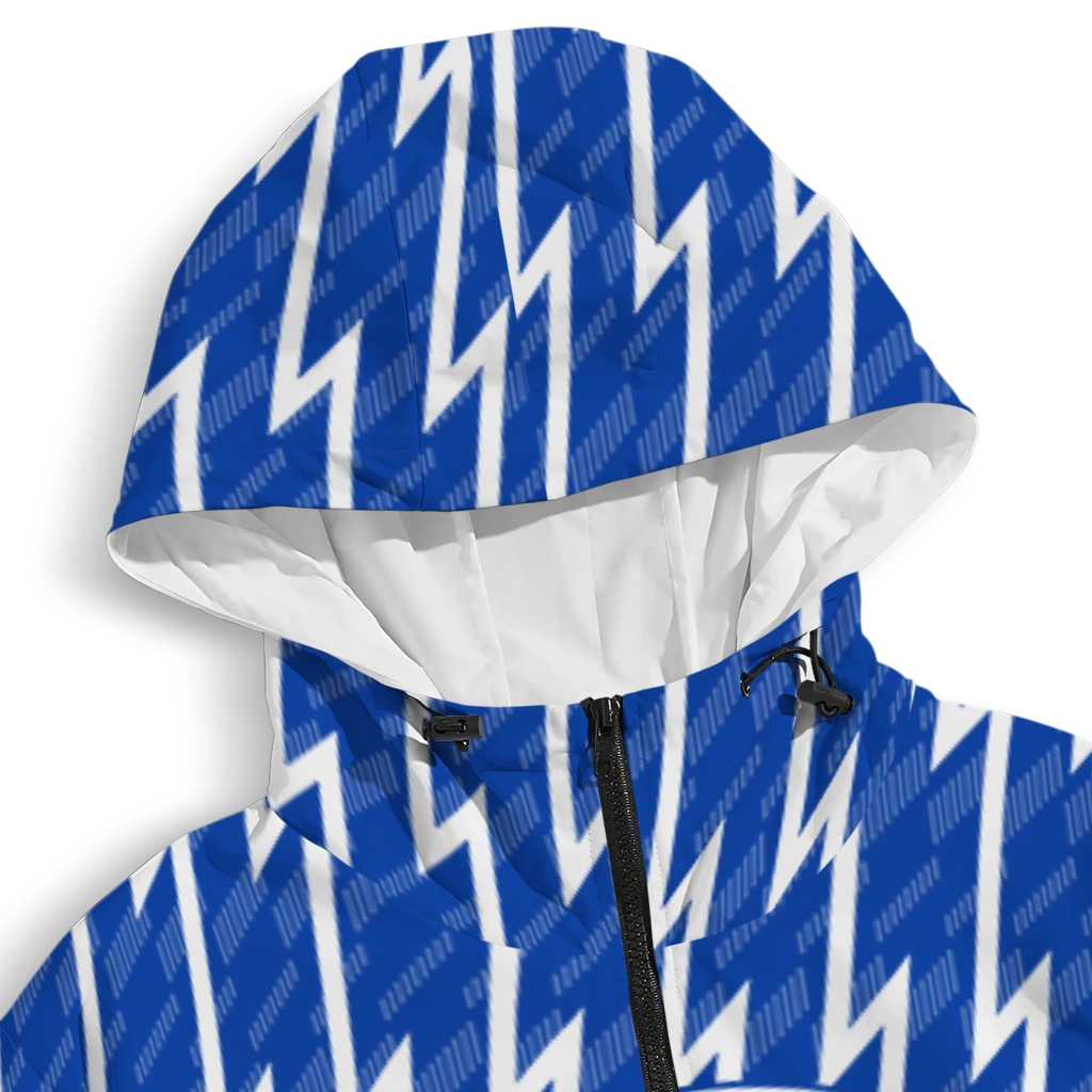 custom georgia state panthers lightning strike grid blue windbreaker jacket premium grade custom georgia state panthers lightning strike grid blue windbreaker jacket premium grade