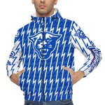 custom georgia state panthers lightning strike grid blue windbreaker jacket best selling