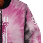 custom georgia state panthers pink tie dye pink bomber jacket best selling