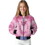 custom georgia state panthers pink tie dye pink bomber jacket best selling
