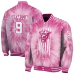 custom georgia state panthers pink tie dye pink varsity jacket best selling