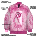 custom georgia state panthers pink tie dye pink varsity jacket best selling