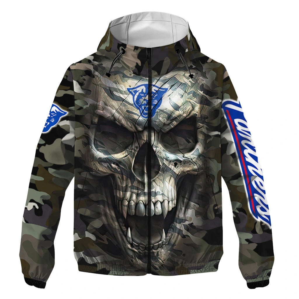 custom georgia state panthers skull camo camouflage windbreaker jacket best selling custom georgia state panthers skull camo camouflage windbreaker jacket best selling