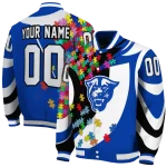 custom georgia state panthers stars and stripes slashes blue varsity jacket best selling
