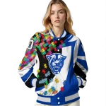 custom georgia state panthers stars and stripes slashes blue varsity jacket best selling