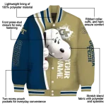 custom georgia tech yellow jackets snoopy head gold varsity jacket best selling