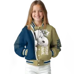 custom georgia tech yellow jackets snoopy head gold varsity jacket best selling