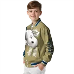 custom georgia tech yellow jackets snoopy head gold varsity jacket best selling