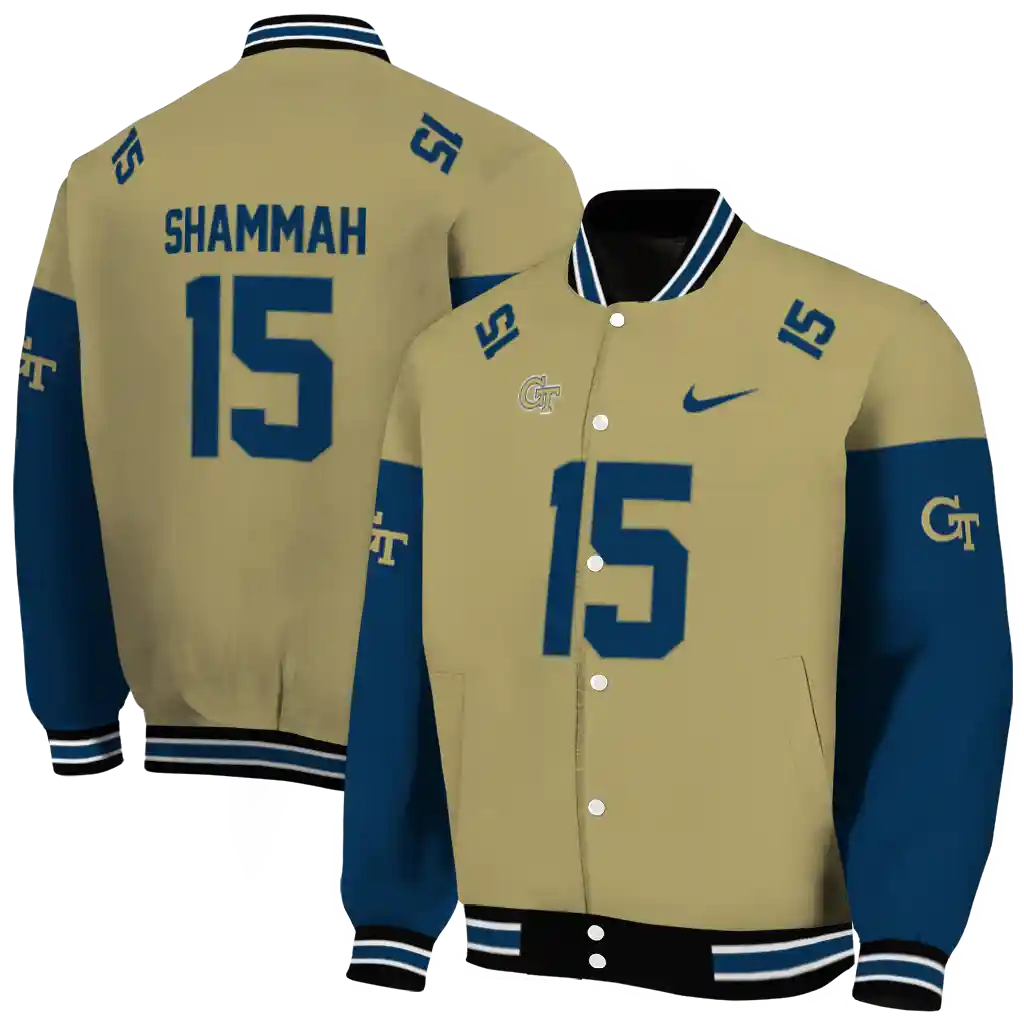 custom georgia tech yellow jackets team patch gold varsity jacket fashion forward custom georgia tech yellow jackets team patch gold varsity jacket fashion forward