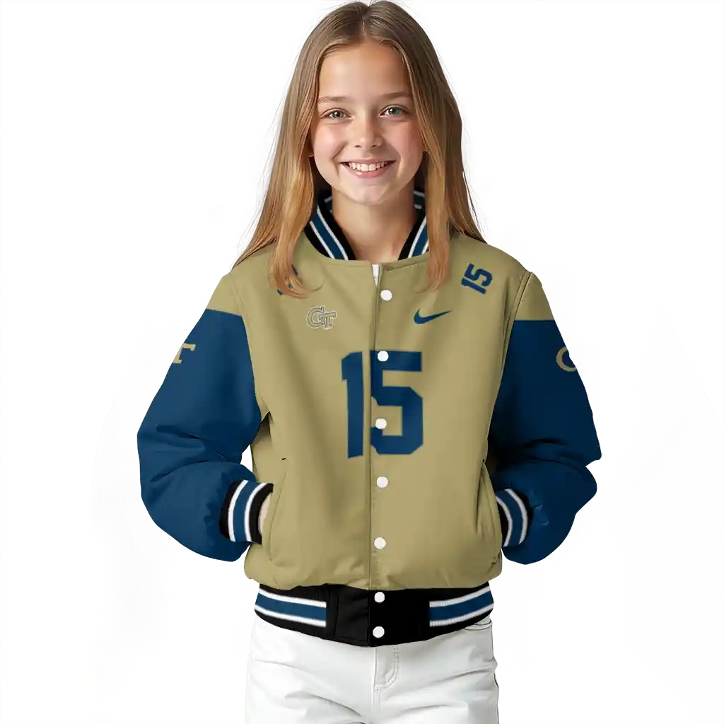custom georgia tech yellow jackets team patch gold varsity jacket top rated custom georgia tech yellow jackets team patch gold varsity jacket top rated