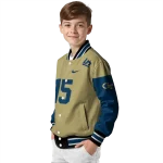 custom georgia tech yellow jackets team patch gold varsity jacket best selling