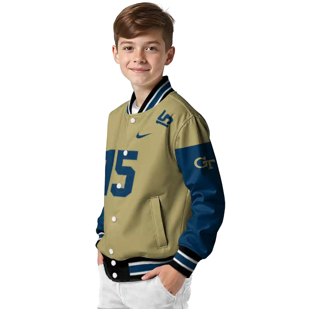 custom georgia tech yellow jackets team patch gold varsity jacket trendy custom georgia tech yellow jackets team patch gold varsity jacket trendy