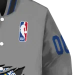custom golden state warriors claw accent grey varsity jacket best selling