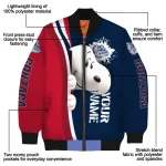 custom gonzaga bulldogs snoopy head blue bomber jacket best selling