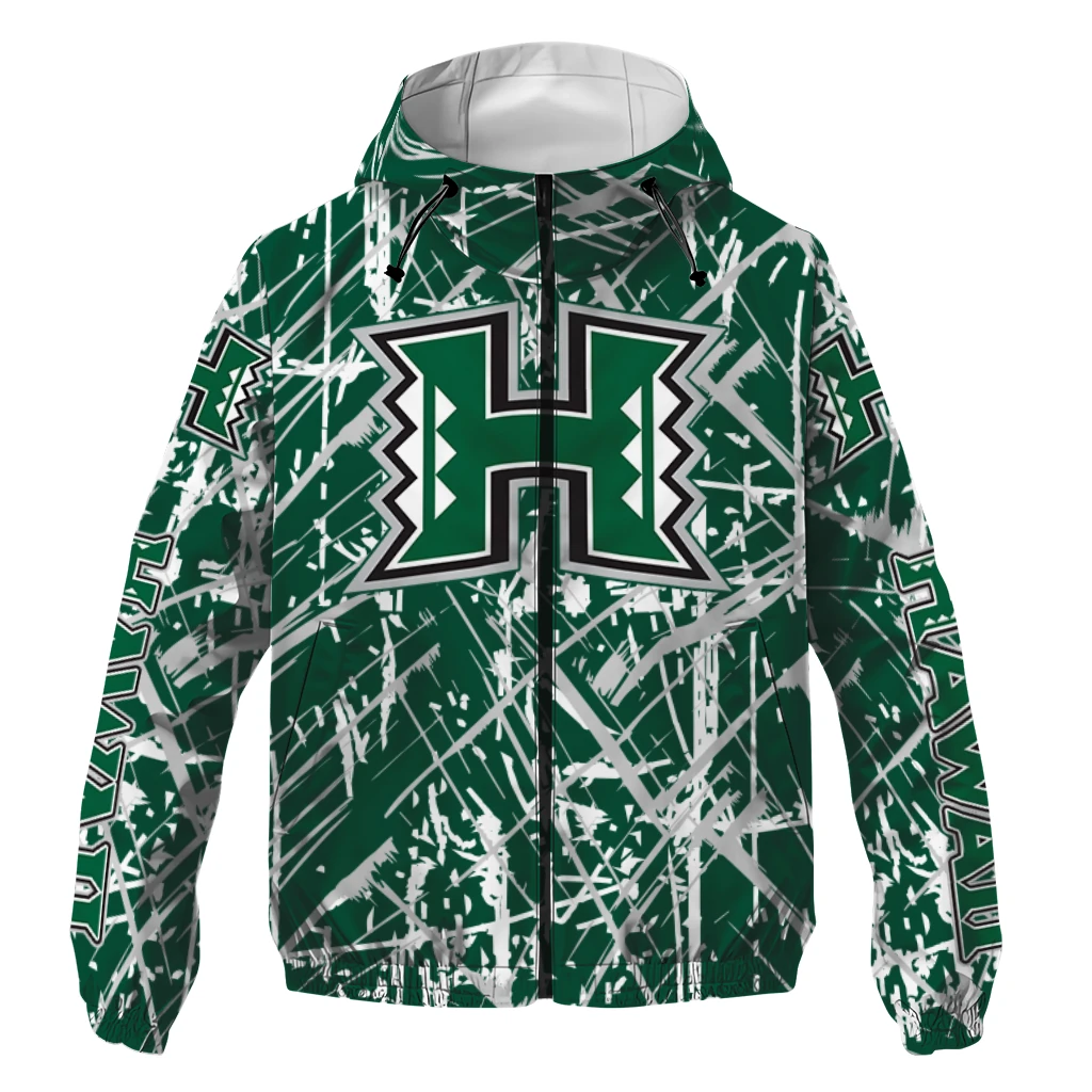 custom hawaii rainbow warriors brushstroke pattern green windbreaker jacket best selling custom hawaii rainbow warriors brushstroke pattern green windbreaker jacket best selling