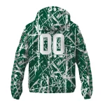custom hawaii rainbow warriors brushstroke pattern green windbreaker jacket best selling