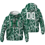 custom hawaii rainbow warriors brushstroke pattern green windbreaker jacket best selling